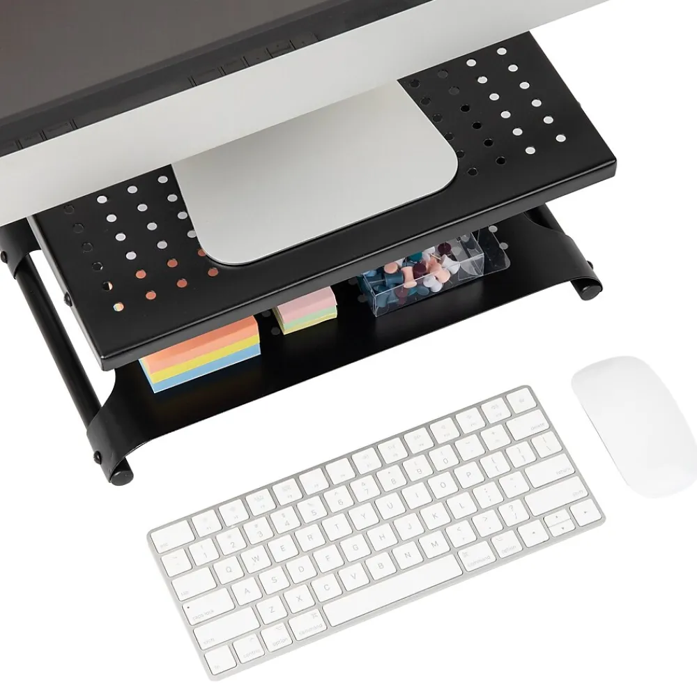 Hot Mind Reader 2-Tier Adjustable Ventilated Monitor Stand, Black (MON2T-BLK)