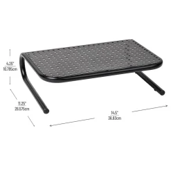 Clearance Mind Reader Ventilated Monitor Stand, Holds up to 44 lbs., Metal, , 2/Pack (2METMONST-BLK) Black