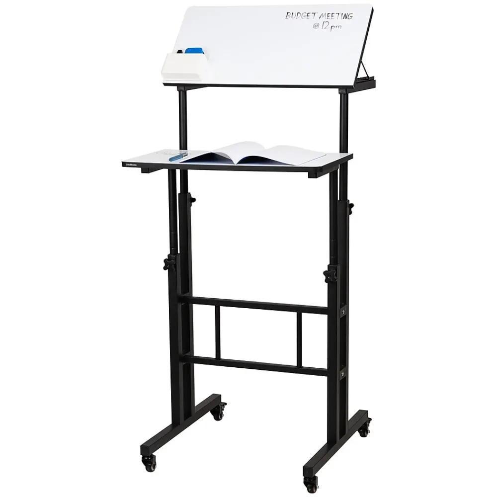 Standing Desks*Mind Reader 21"W Adjustable Standing Whiteboard Desk, Black (SDWBOARD-BLK)