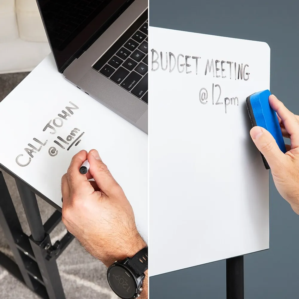Standing Desks*Mind Reader 21"W Adjustable Standing Whiteboard Desk, Black (SDWBOARD-BLK)