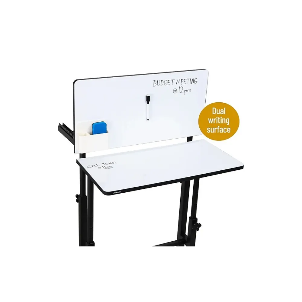 Standing Desks*Mind Reader 21"W Adjustable Standing Whiteboard Desk, Black (SDWBOARD-BLK)