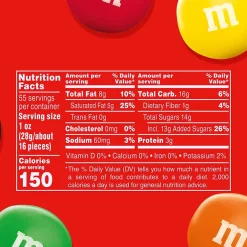M&M's Peanut Butter Milk Chocolate Pieces, 55 oz. (220-02034)