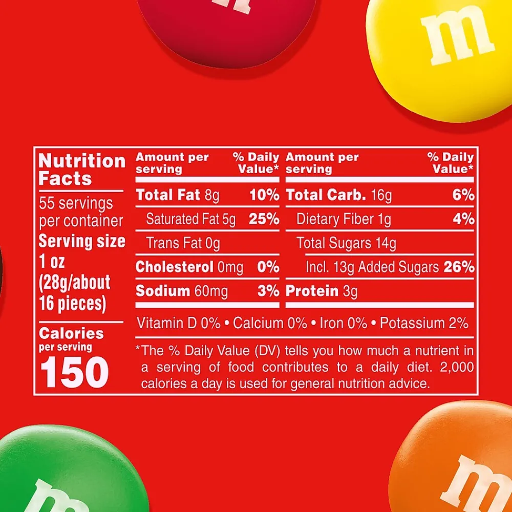 M&M's Peanut Butter Milk Chocolate Pieces, 55 oz. (220-02034)