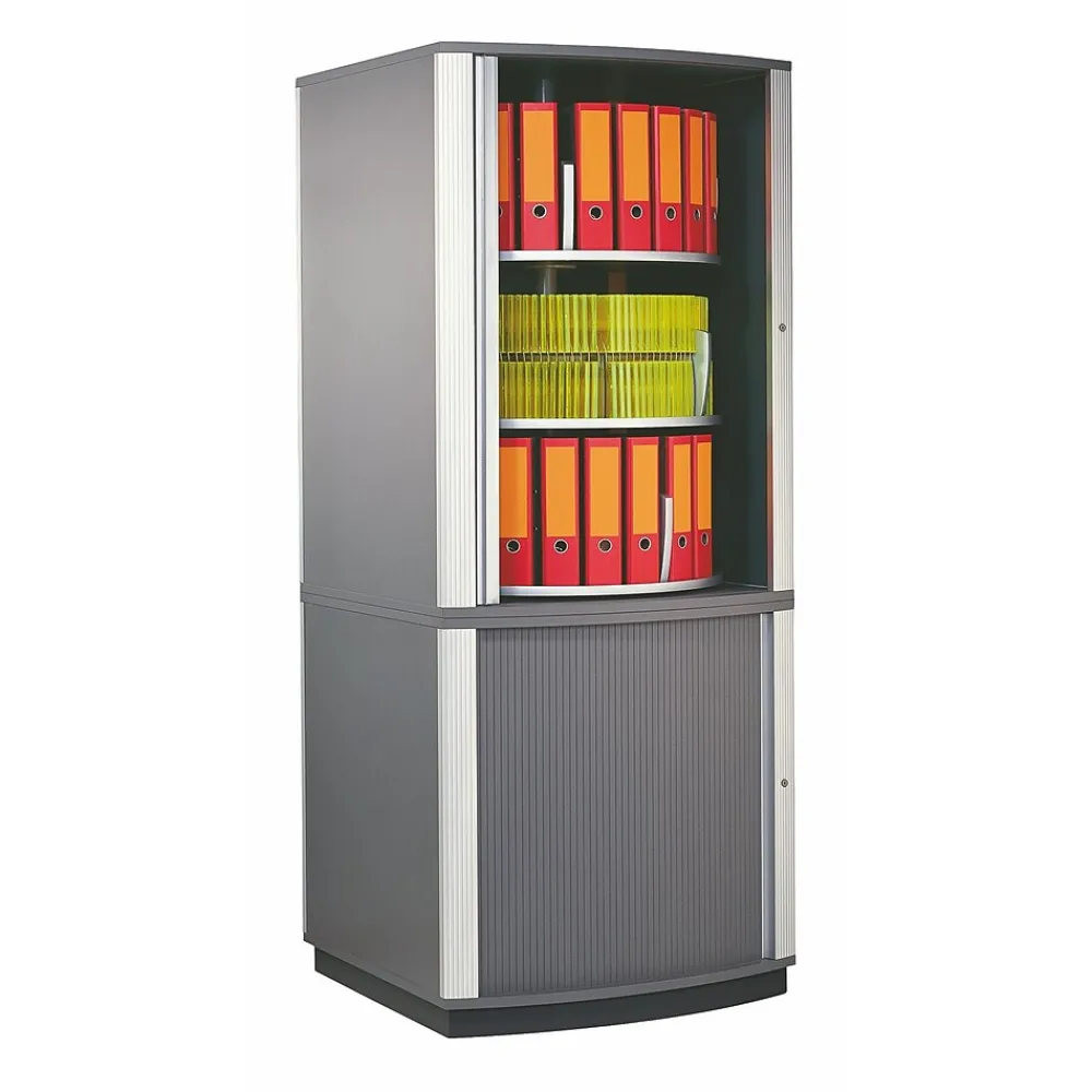 Storage Cabinets*Moll ® 85" Five Tier Lockfile Carousel Cabinet, Graphite