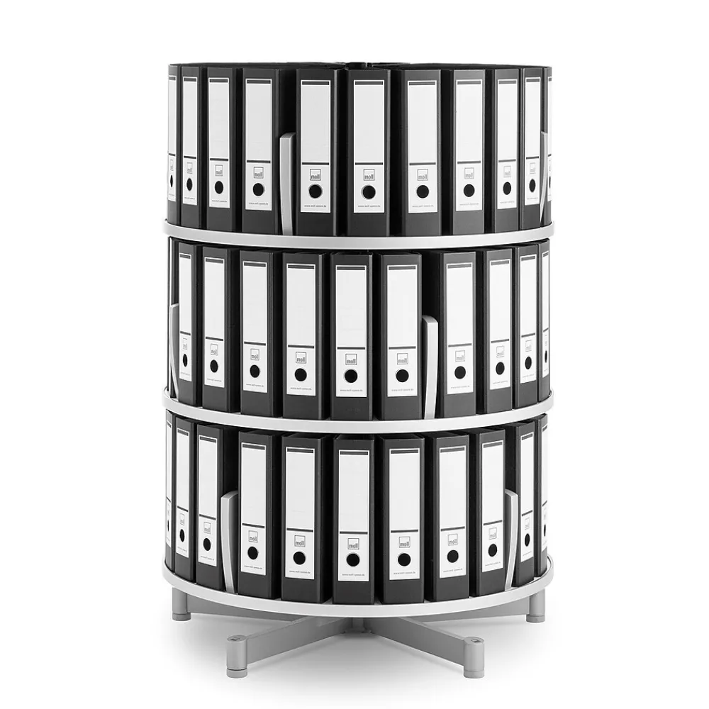 File Cabinets*Moll ® Deluxe Binder & File Carousel Shelving, Three Tier (CL3-80)