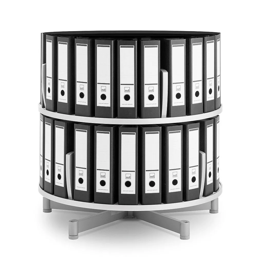 File Cabinets*Moll Deluxe 2-Tier Binder & File Carousel Shelving, White (CL2-80)