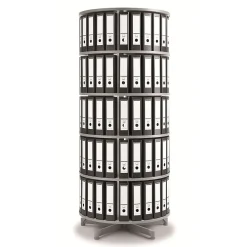 File Cabinets*Moll ® Rotary Five Tier Spin & File Binder Storage Carousel, White