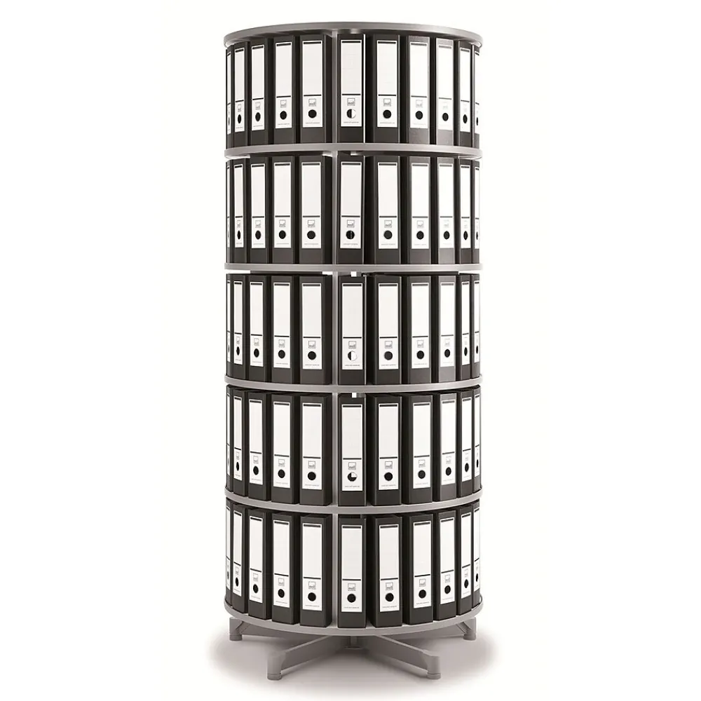 File Cabinets*Moll ® Rotary Five Tier Spin & File Binder Storage Carousel, White