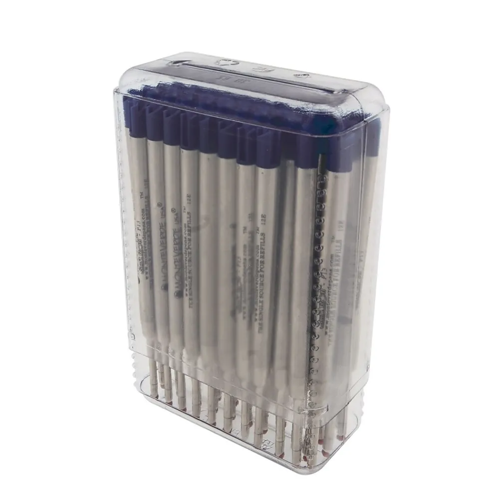 Pens|Monteverde Capless Ceramic Gel Refill For Parker Ballpoint Pens, Broad Point, Blue/Black Ink, 50/Pack (P444BB)