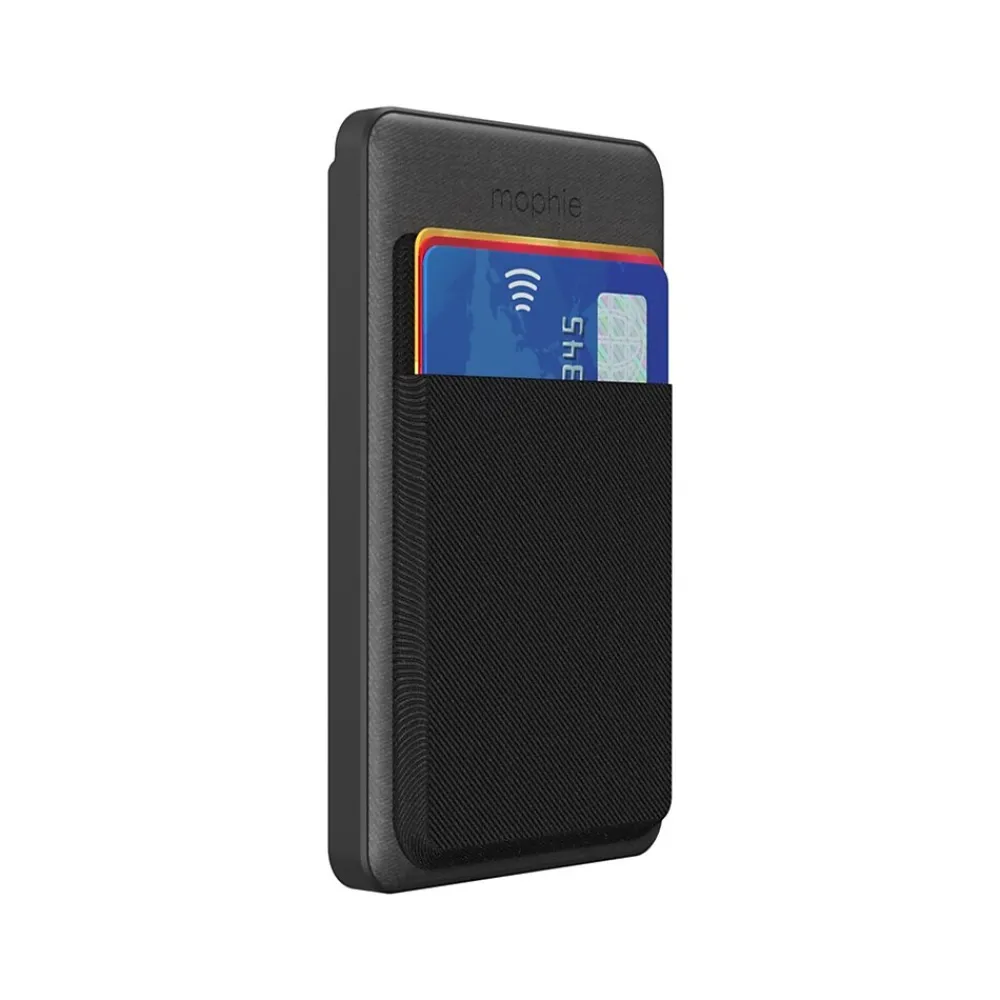 snap+ juice pack Magnetic Wireless Charger with Mini Wallet, 5000 mAh, Black (401108985)<Mophie Online