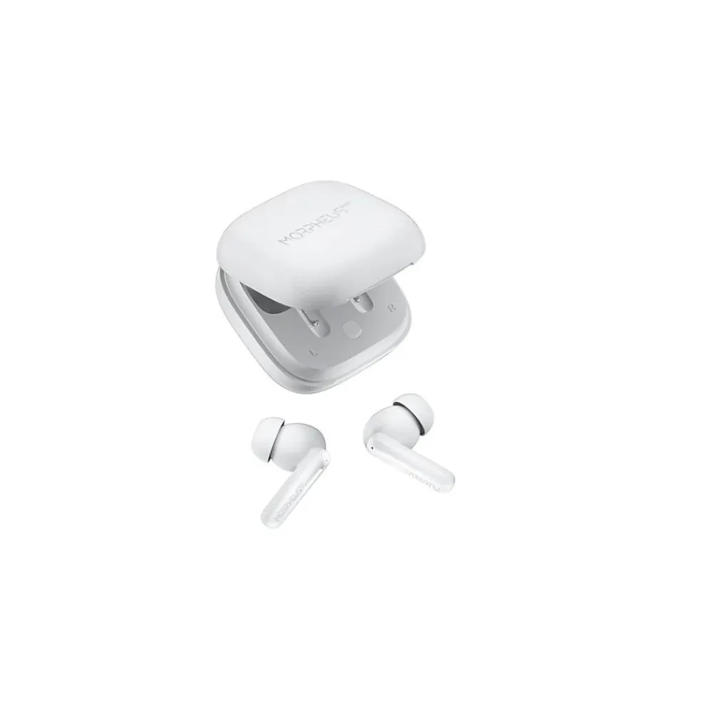 Nemesis Wireless Active Noise Canceling Earbuds, Bluetooth, White (TW2750W)<Morpheus 360 Hot