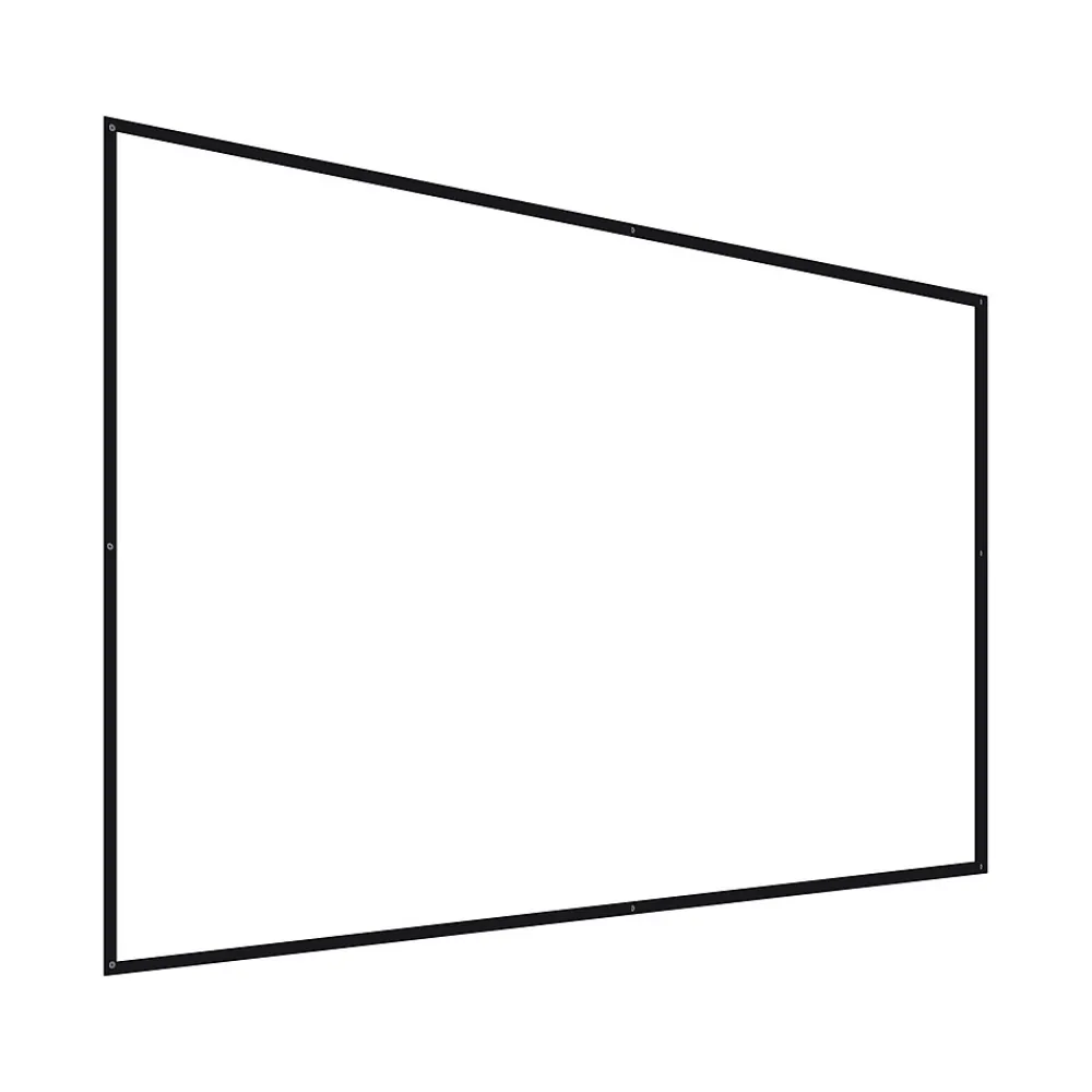 Mount-It! 100" Manual Wall & Ceiling Projector Screen, Black/Matte White (MI-640)