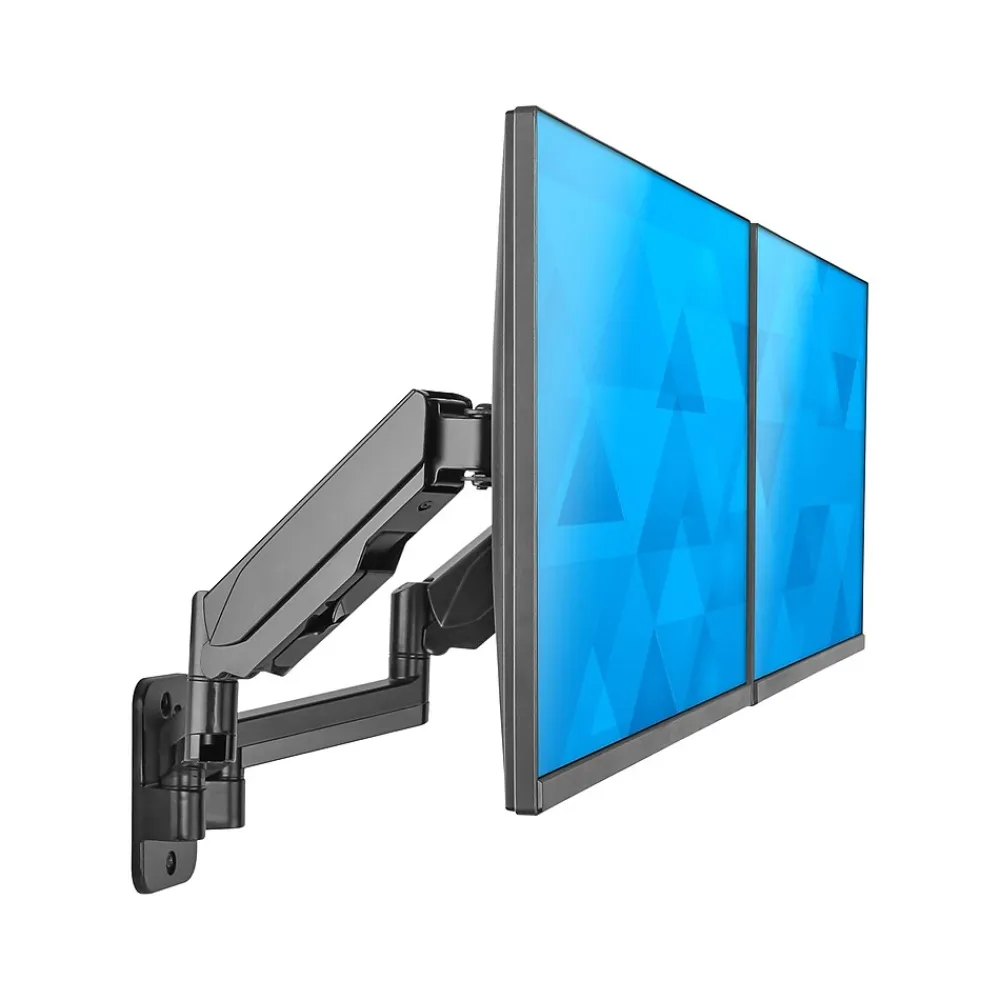 New Mount-It! Adjustable Dual Monitor Wall Mount, Up to 32", Black (MI-1766B)