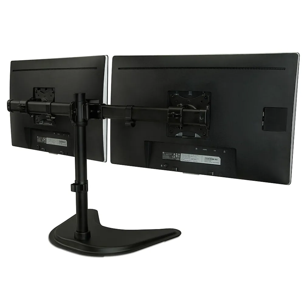 Discount Mount-It! Adjustable Dual Monitor Freestanding Desk Stand, Up to 27", Black (MI-1781)