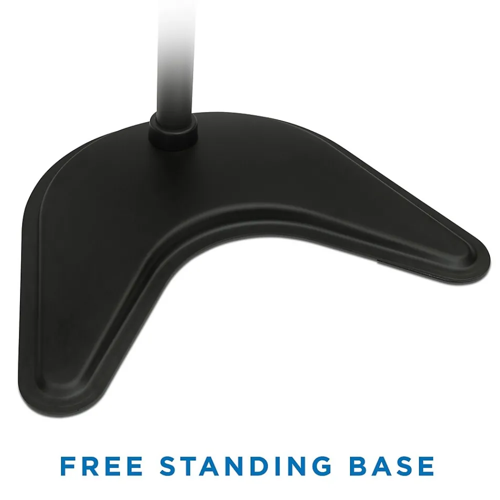 Discount Mount-It! Adjustable Dual Monitor Freestanding Desk Stand, Up to 27", Black (MI-1781)