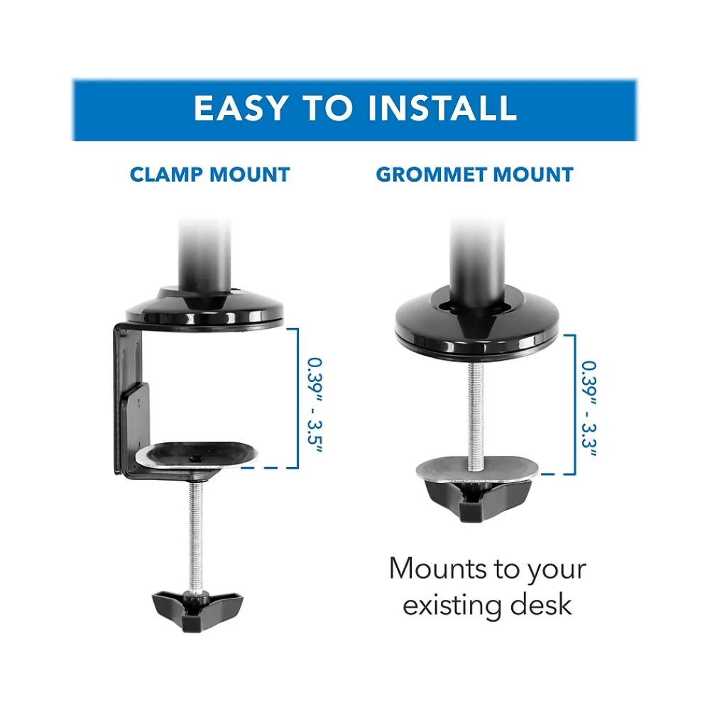 Clearance Mount-It! Adjustable Monitor Mount, Up to 32", Black (MI-7996)