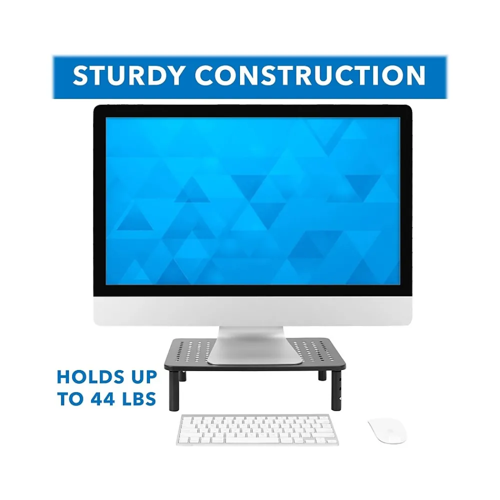 Mount-It! Adjustable Monitor Stand, Up to 32", Black (MI-7363)