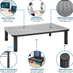 Sale Mount-It! Adjustable Monitor Stand, Up to 32