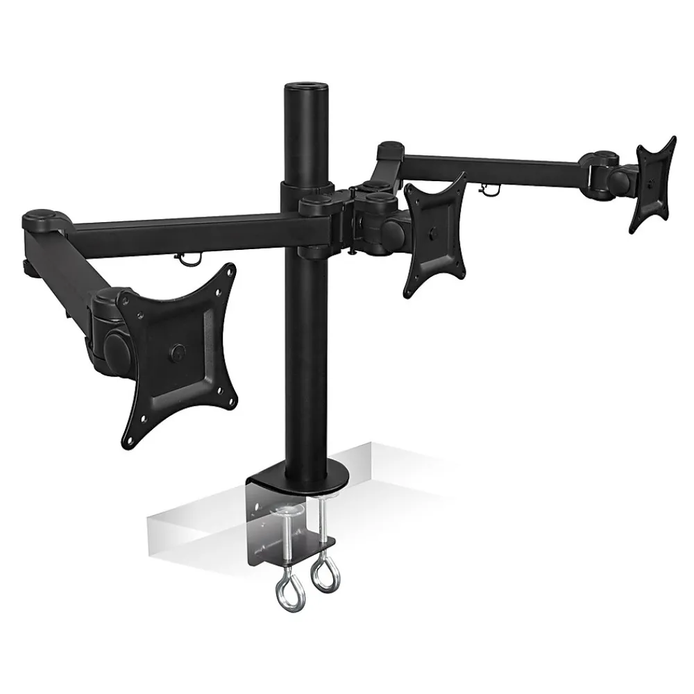 Hot Mount-It! Adjustable Triple Monitor Mount, Up to 32", Black (MI-753XL)