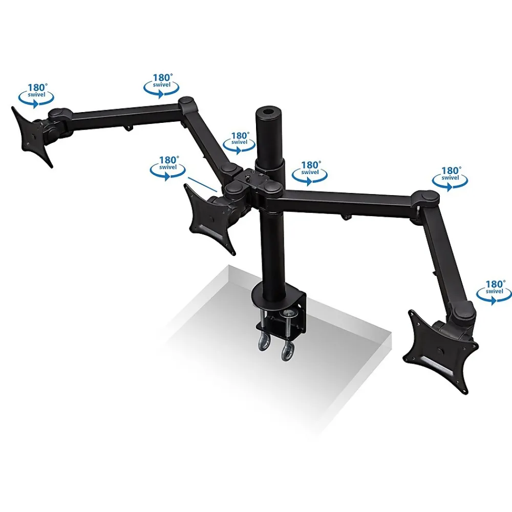 Hot Mount-It! Adjustable Triple Monitor Mount, Up to 32", Black (MI-753XL)