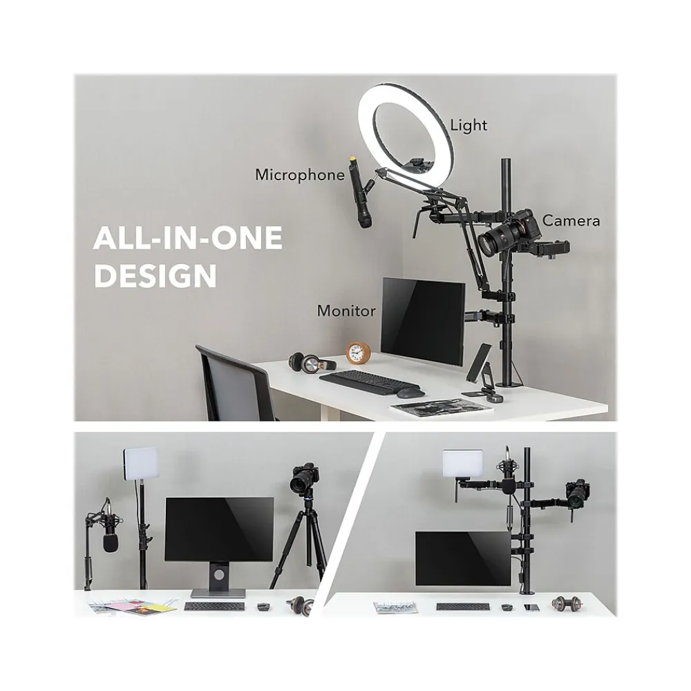 Hot Mount-It! All-in-One Adjustable Studio Camera Setup Single Mount, Up to 32", Black (MI-481)