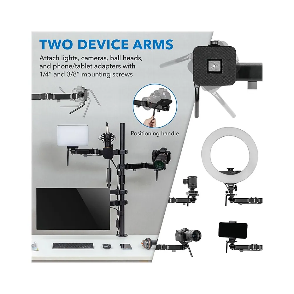 Hot Mount-It! All-in-One Adjustable Studio Camera Setup Single Mount, Up to 32", Black (MI-481)
