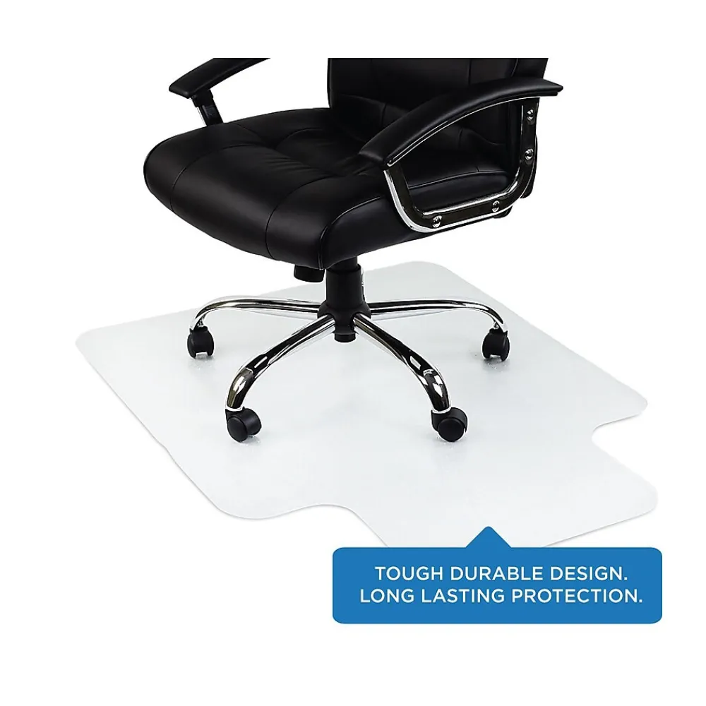Chair Mats*Mount-It! Carpet Chair Mat with Lip, 35.5" x 47", Clear Vinyl (MI-7817)