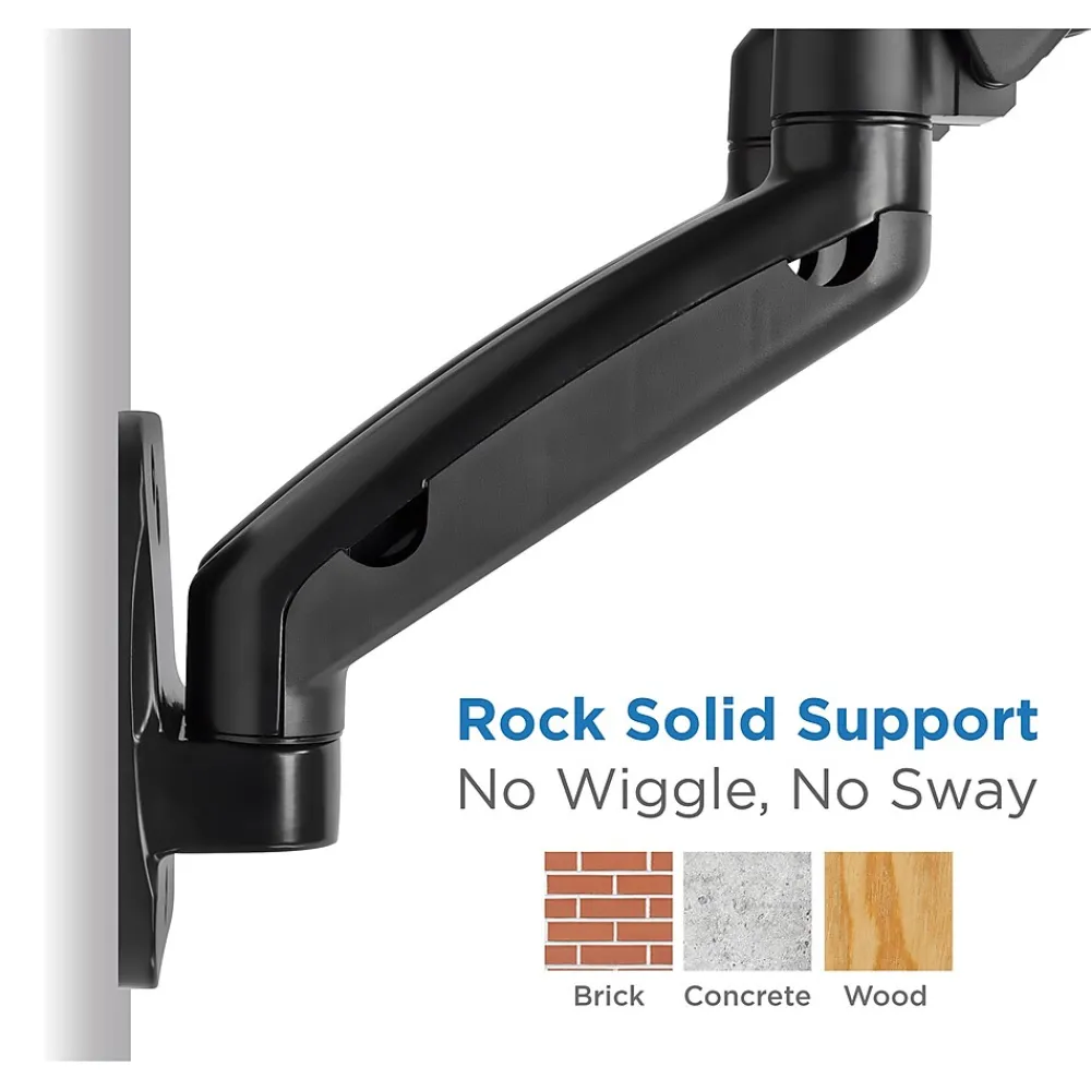 New Mount-It! Dual Arm Monitor Wall Mount for 19" to 27" Displays, Black (MI-766)
