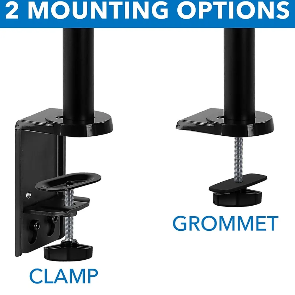 Online Mount-It! Dual Monitor Arm Desk Mount for 19" to 32" Monitors, Black (MI-4762)