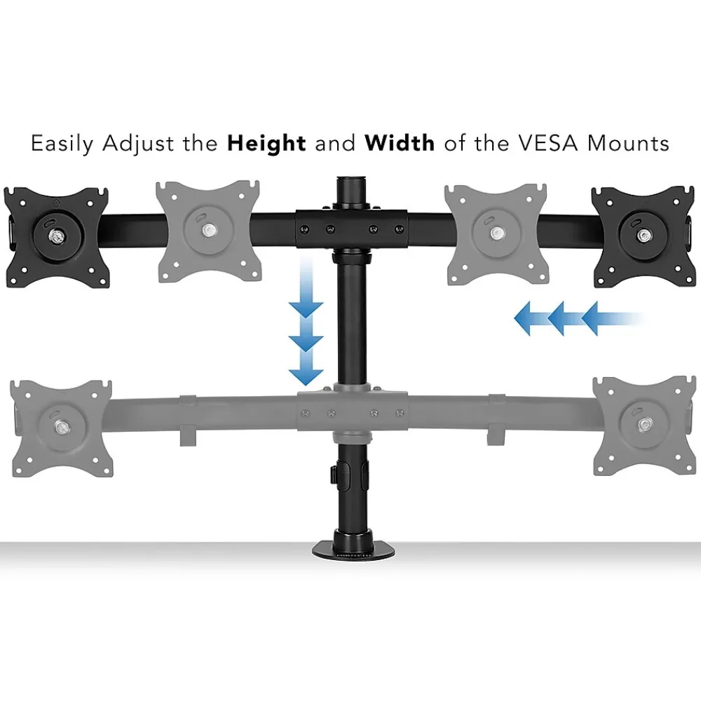 New Mount-It! Dual Monitor Desk Mount for 13" to 27" Monitors, Black (MI-2772)