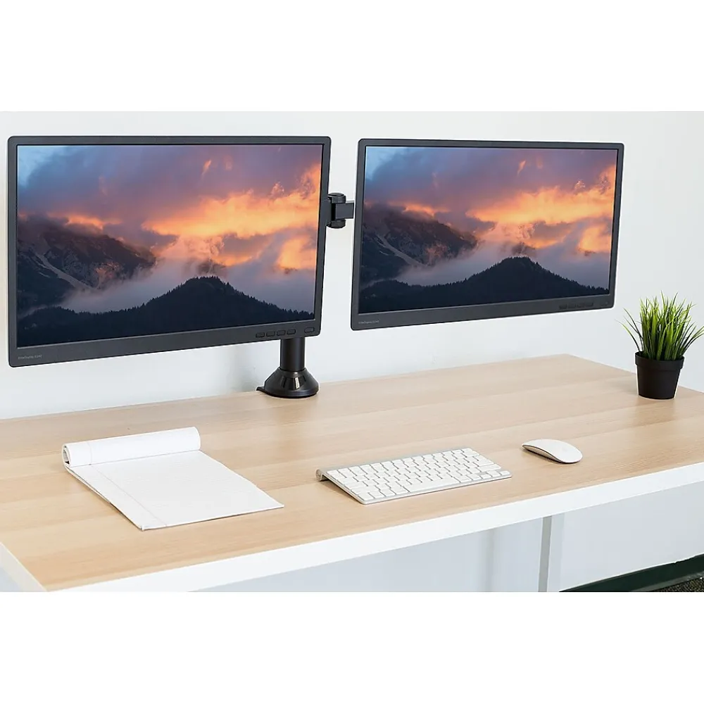 Mount-It! Dual Monitor Mount, Up To 27" Monitors, Black (MI-752)