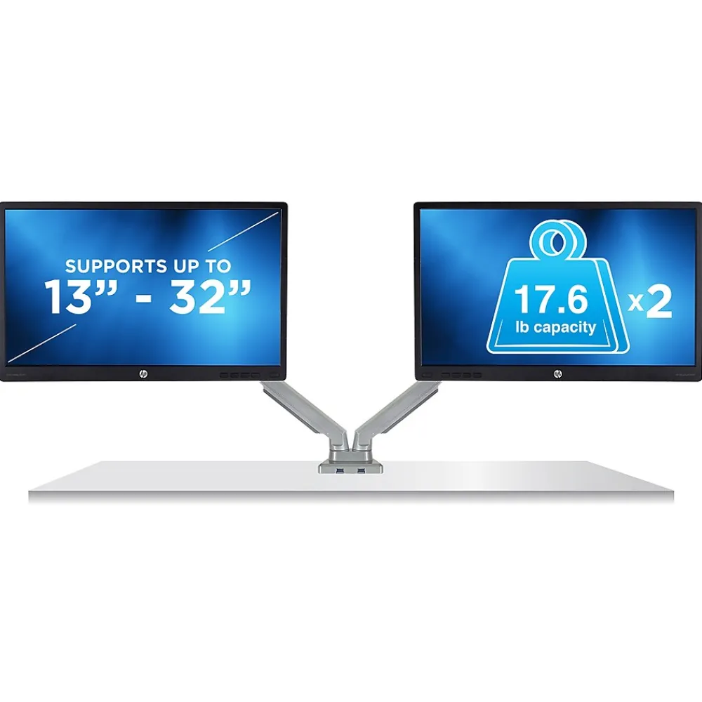 Best Mount-It! Dual Monitor Mount Arm with 2 USB Ports (MI-2762)