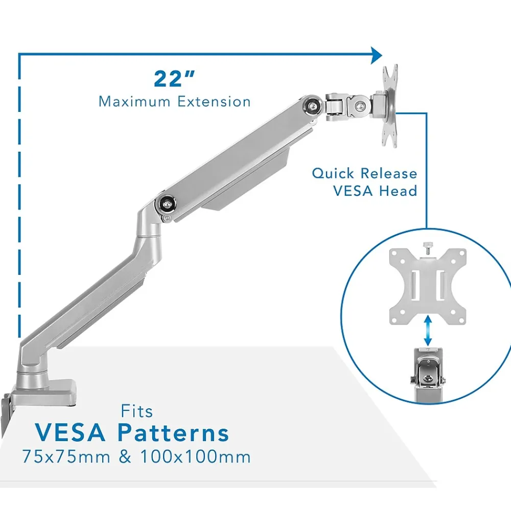 Best Mount-It! Dual Monitor Mount Arm with 2 USB Ports (MI-2762)