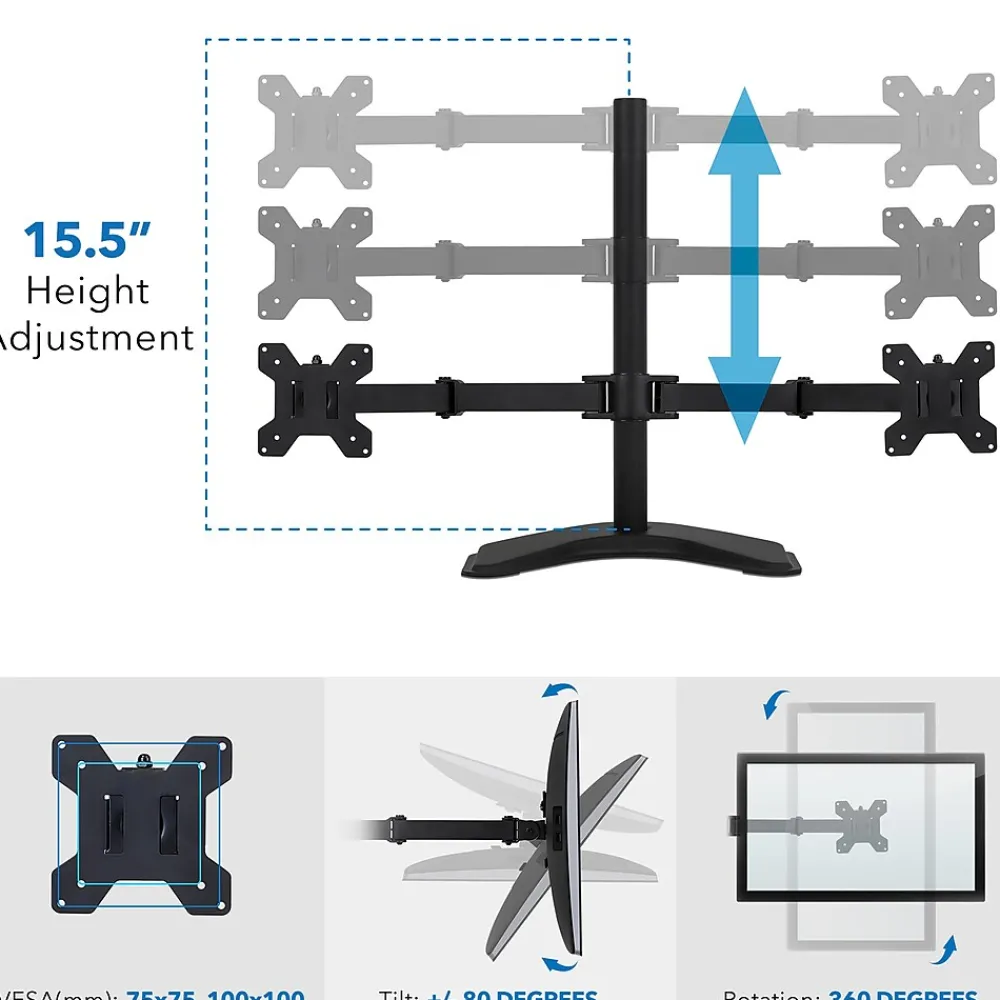 Mount-It! Dual Monitor Stand for 19"-32" Screens (MI-2781B)