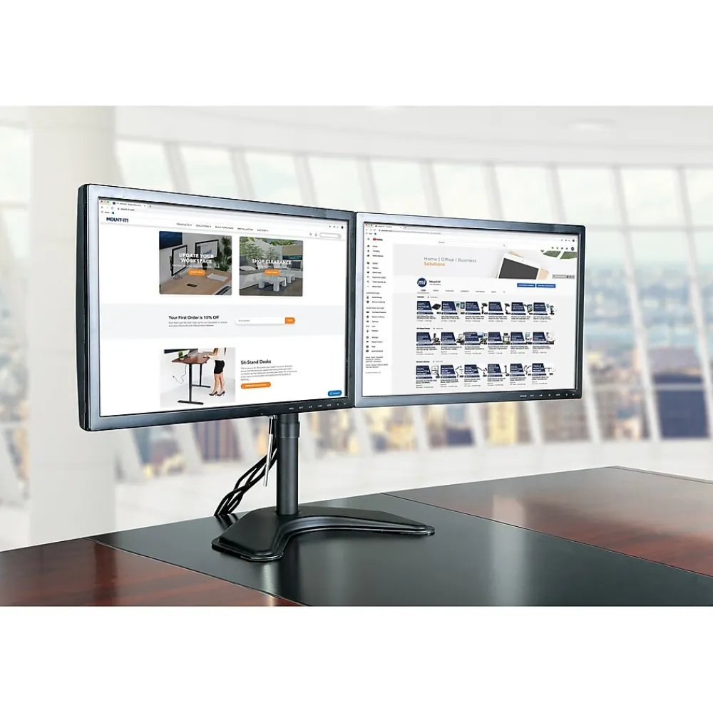 Mount-It! Dual Monitor Stand for 19"-32" Screens (MI-2781B)