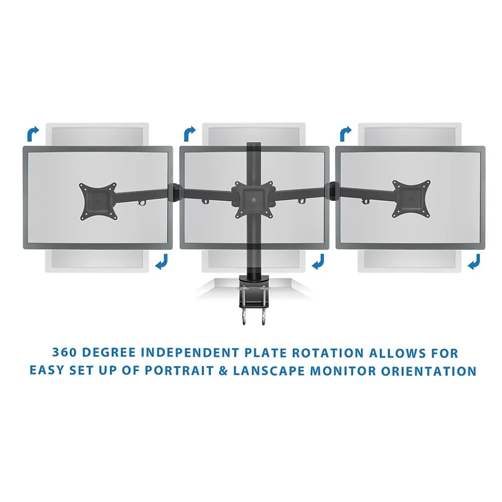 New Mount-It! Full-Motion Triple Monitor Desk Mount for 13"-24" ' Screens (MI-753)