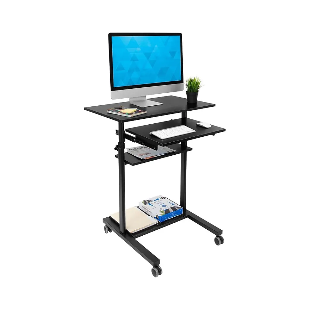 Standing Desks*Mount-It! Mobile 32"W Adjustable Standing Desk, Black (MI-7998B)