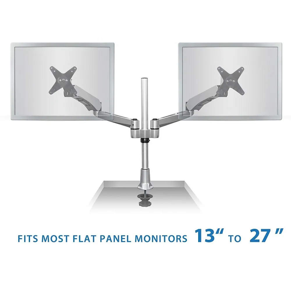 Discount Mount-It! Modular Adjustable Monitor Mount, Up to 27" Monitors, Gray/Silver (MI-45111B)