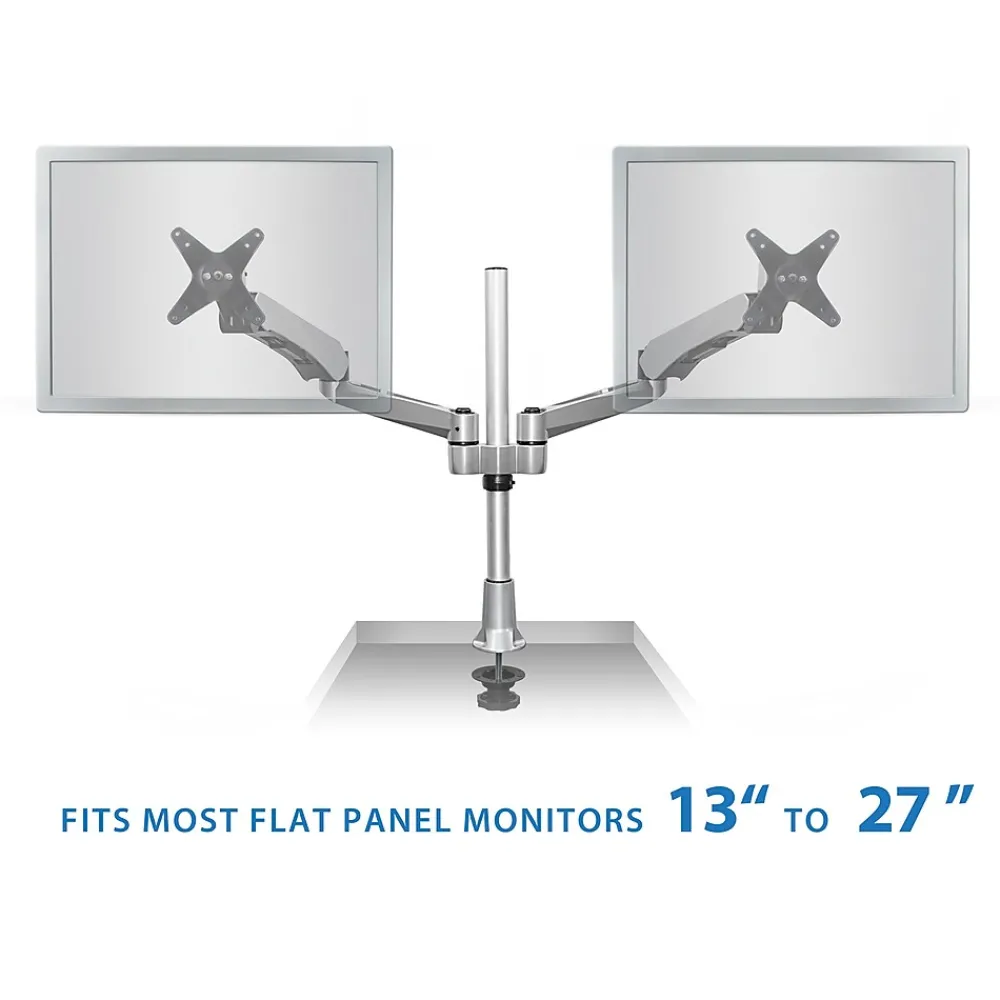 Discount Mount-It! Modular Desk Mount Adjustable Monitor Arm, Up to 24" Monitors, Gray/Silver (MI-45111)