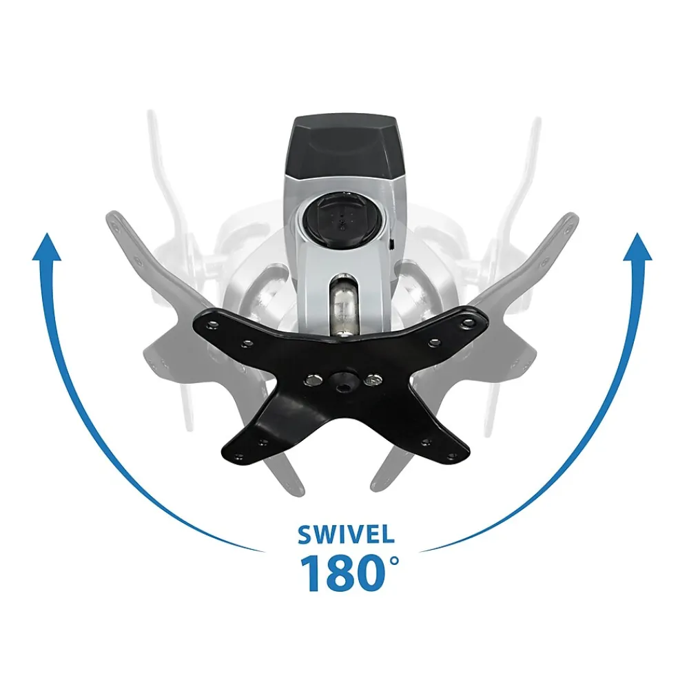 Mount-It! Modular Mount Adjustable Monitor Mount, Up to 30" Monitors, Gray/Silver (MI-31114)