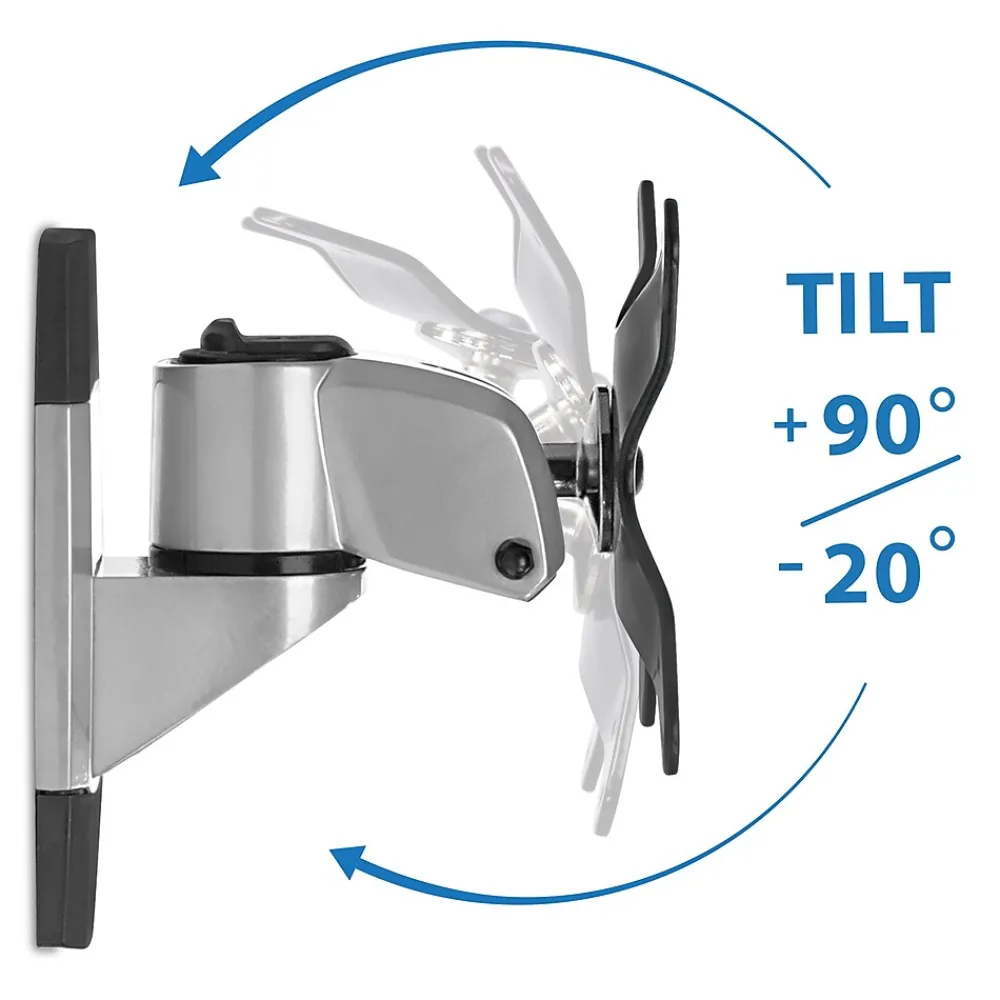 Mount-It! Modular Mount Adjustable Monitor Mount, Up to 30" Monitors, Gray/Silver (MI-31114)