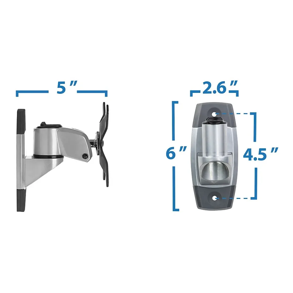 Mount-It! Modular Mount Adjustable Monitor Mount, Up to 30" Monitors, Gray/Silver (MI-31114)