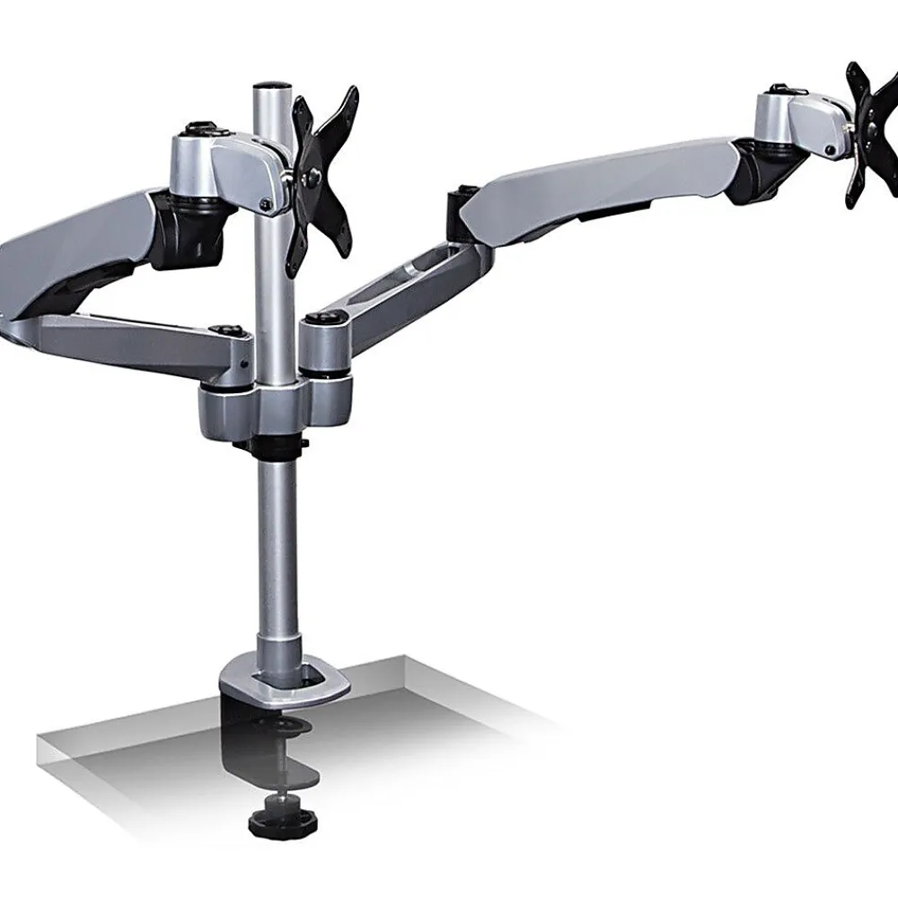 Clearance Mount-It! Modular Spring Arm Adjustable Monitor Arm, Up to 27" Monitors, Silver (MI-45116S)