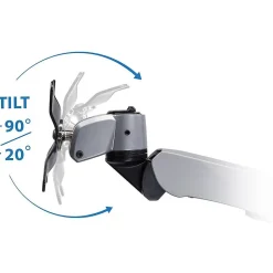 Clearance Mount-It! Modular Spring Arm Adjustable Monitor Arm, Up to 27" Monitors, Silver (MI-45116S)