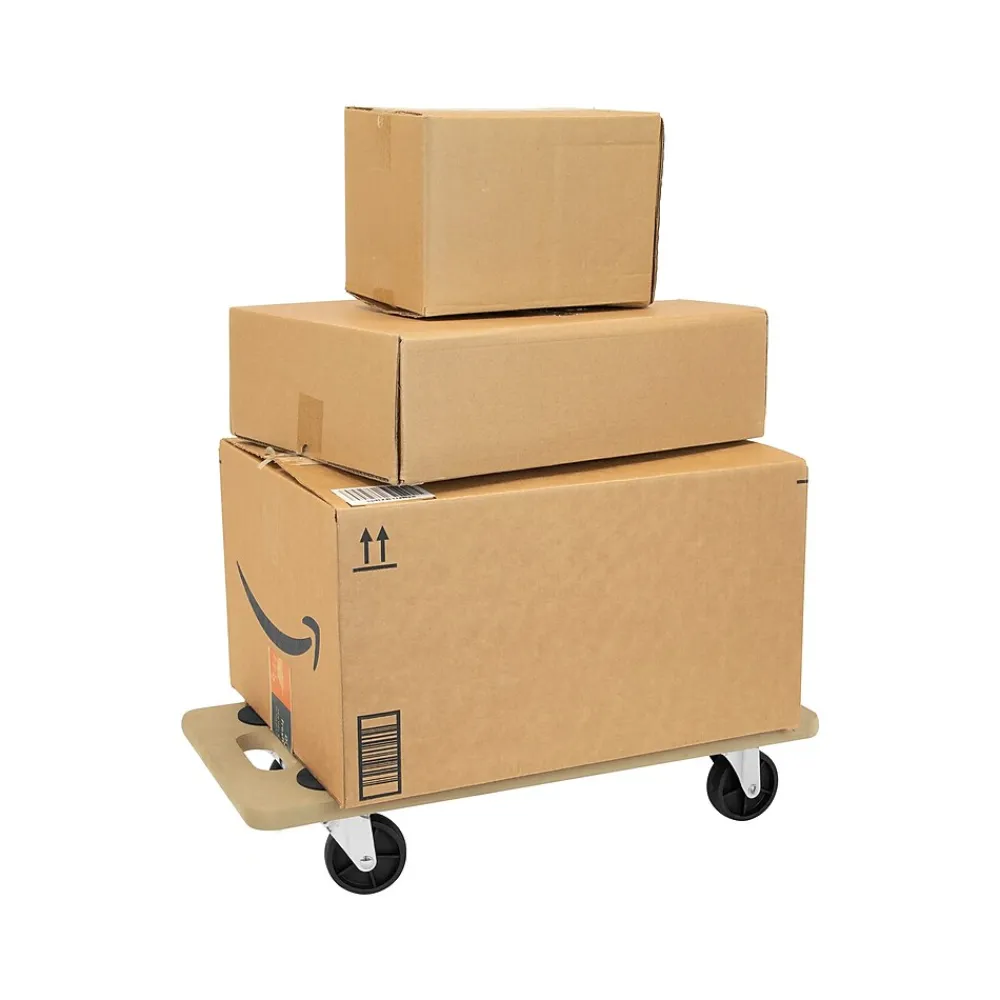 Mount-It! Small Platform Mover Dolly, 220 lb. Capacity, Light Brown, 2/Pack (MI-927)