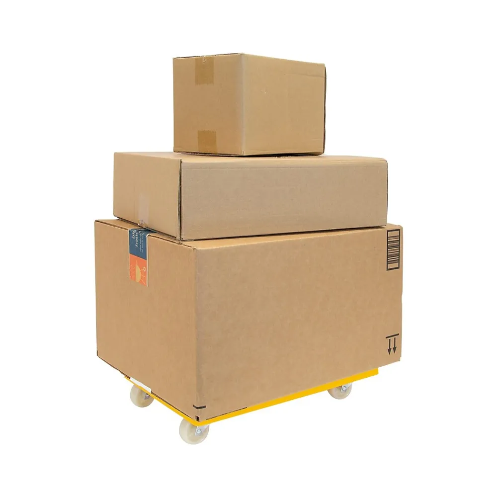 Mount-It! Small Platform Mover Dolly, 220 lb. Capacity, Yellow, 2/Pack (MI-928)