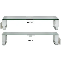 Discount Mount-It! Tempered Glass Height Adjustable Monitor Riser With 3 USB Ports, Up to 32