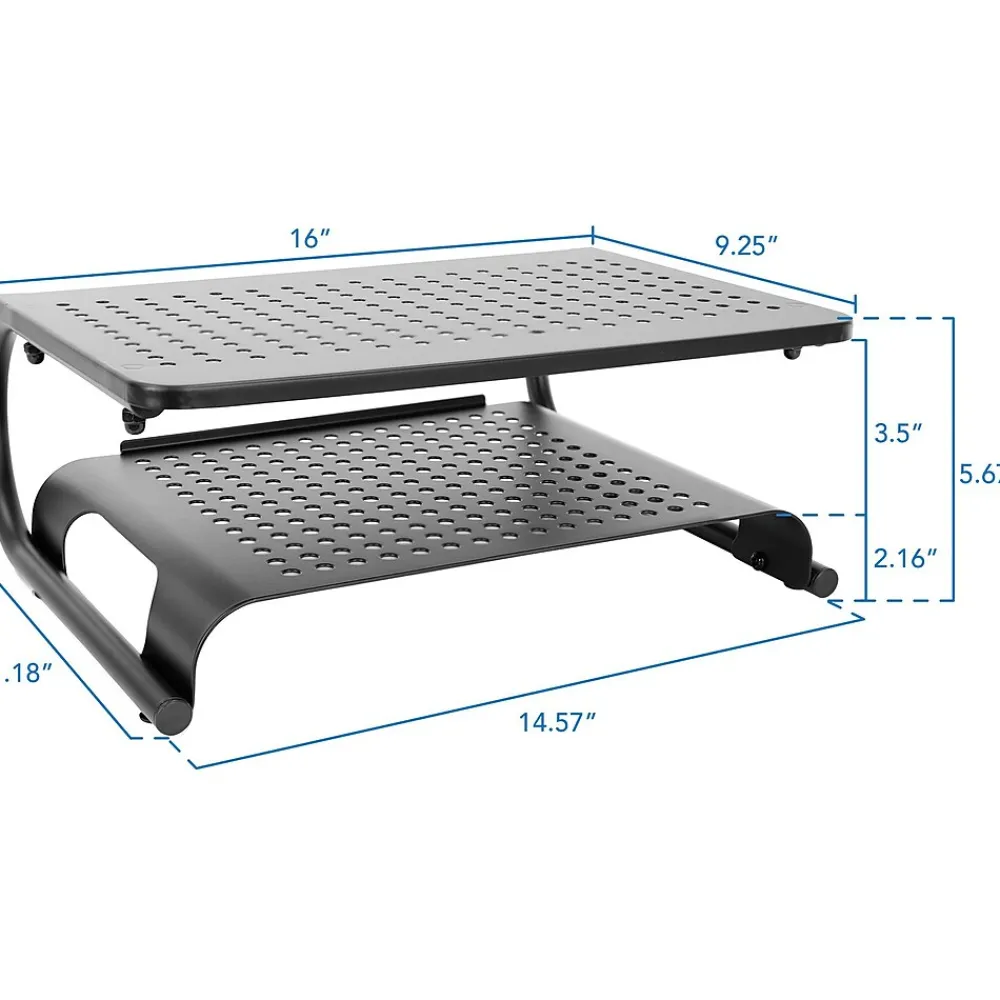 Discount Mount-It! 2-Tier Monitor Stand, Up to 32", Black (MI-7361)
