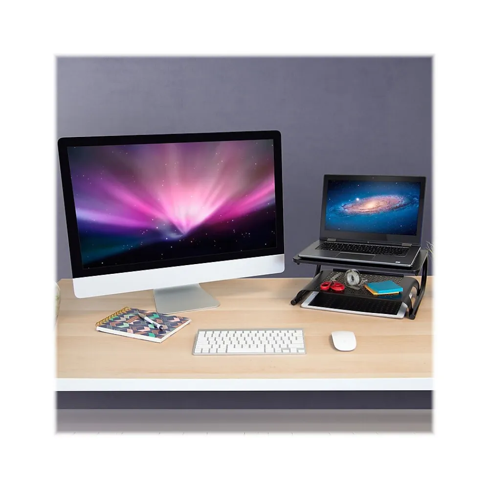Discount Mount-It! 2-Tier Monitor Stand, Up to 32", Black (MI-7361)