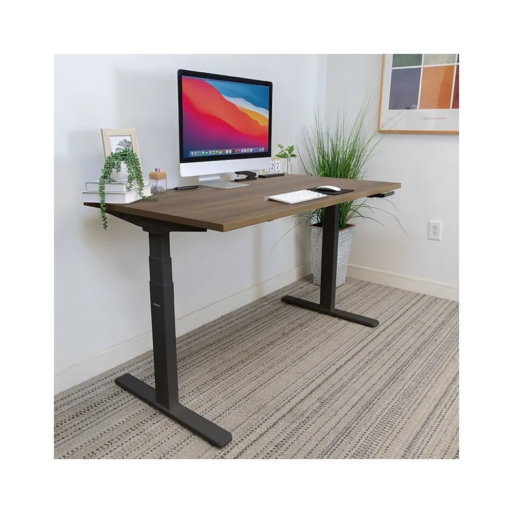 Standing Desks*Mount-It! Ultimate 55"W Electric Rectangular Adjustable Standing Desk, (MI-18080) Adrift/Black